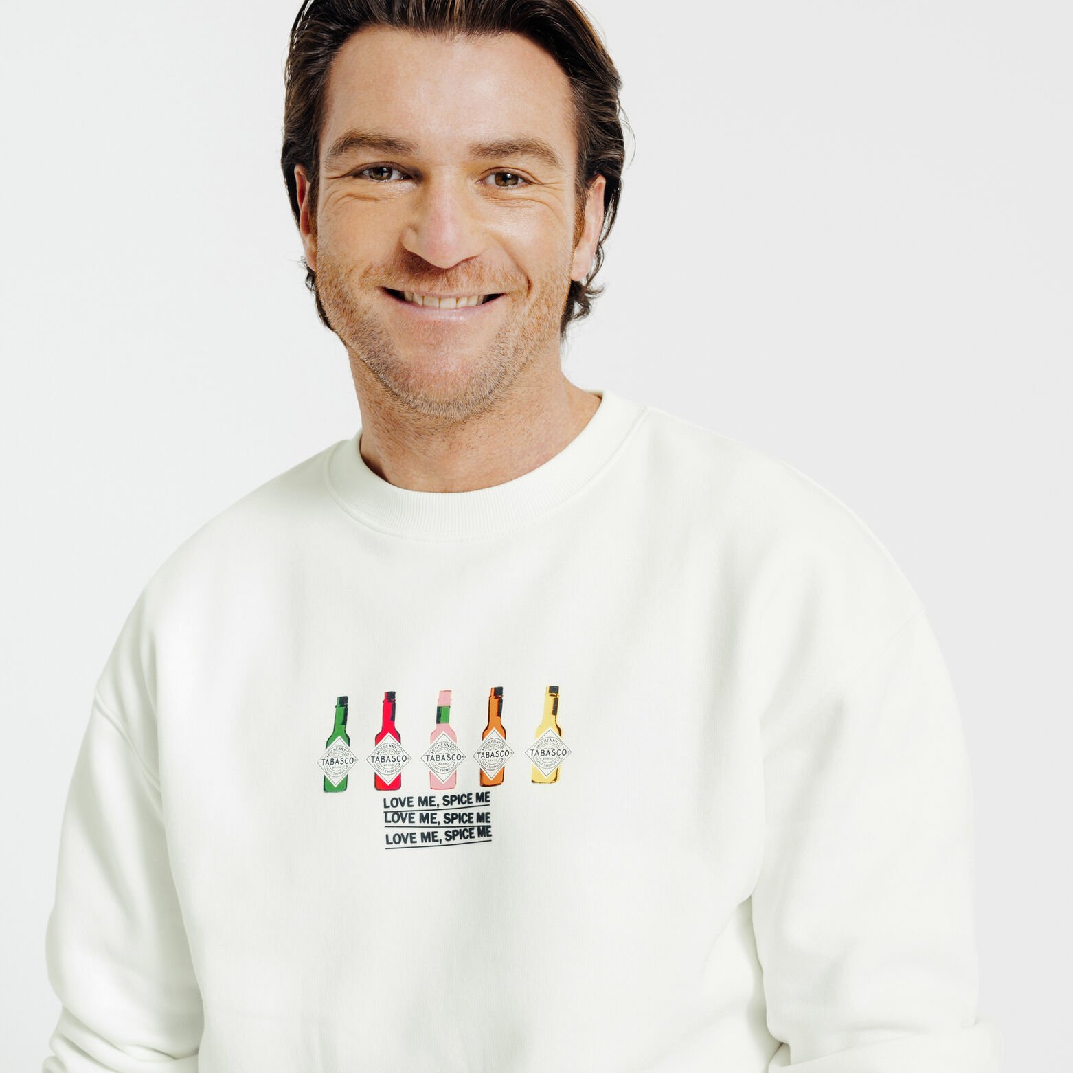 Sweat col rond imprim&eacute; licence Tabasco