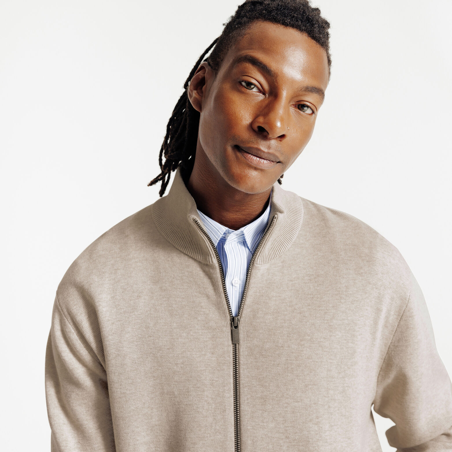 Gilet zipp&eacute; col montant