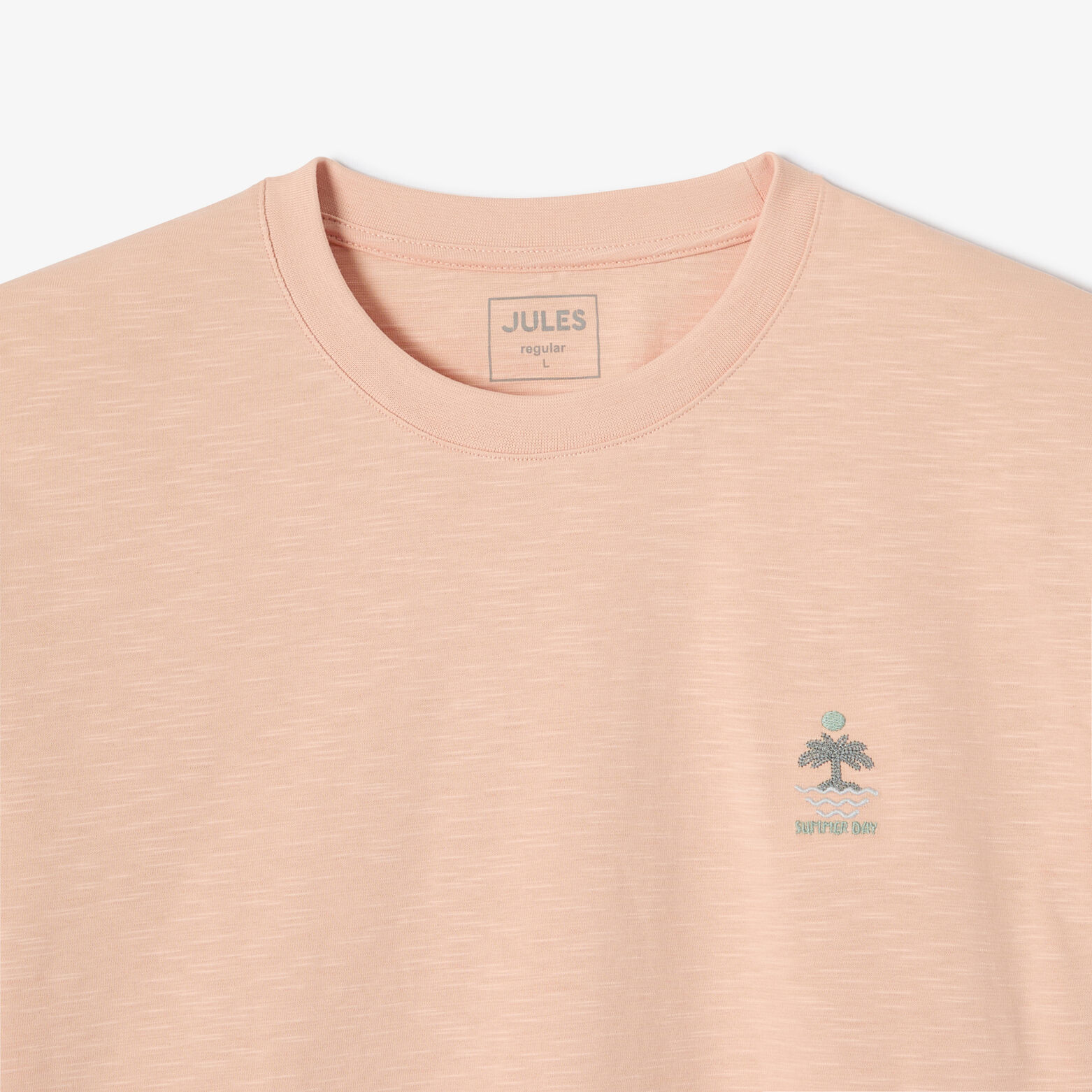 Tee shirt mati&egrave;re flamm&eacute;e broderie poitrine