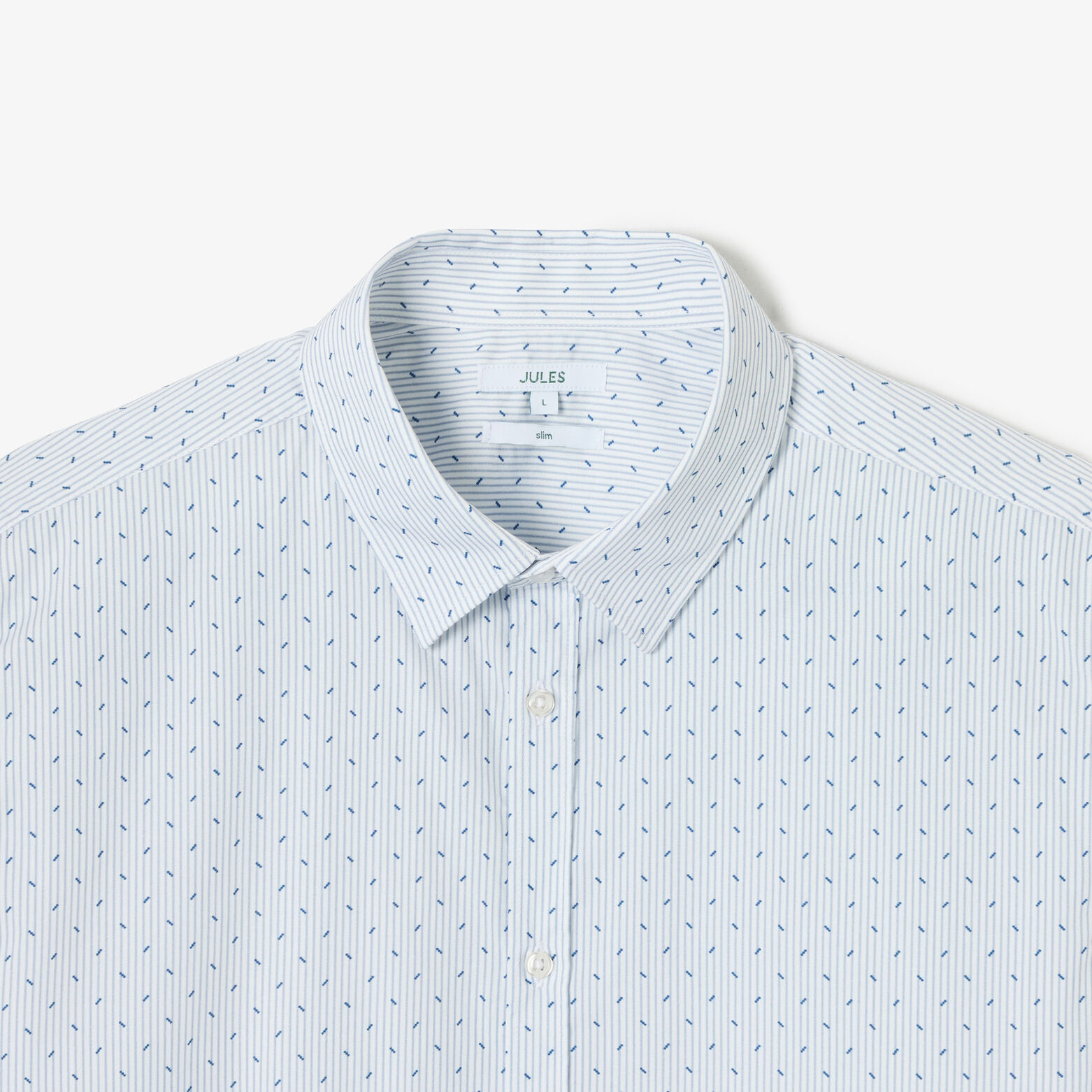 Chemise en coton imprim&eacute; g&eacute;om&eacute;trique slim