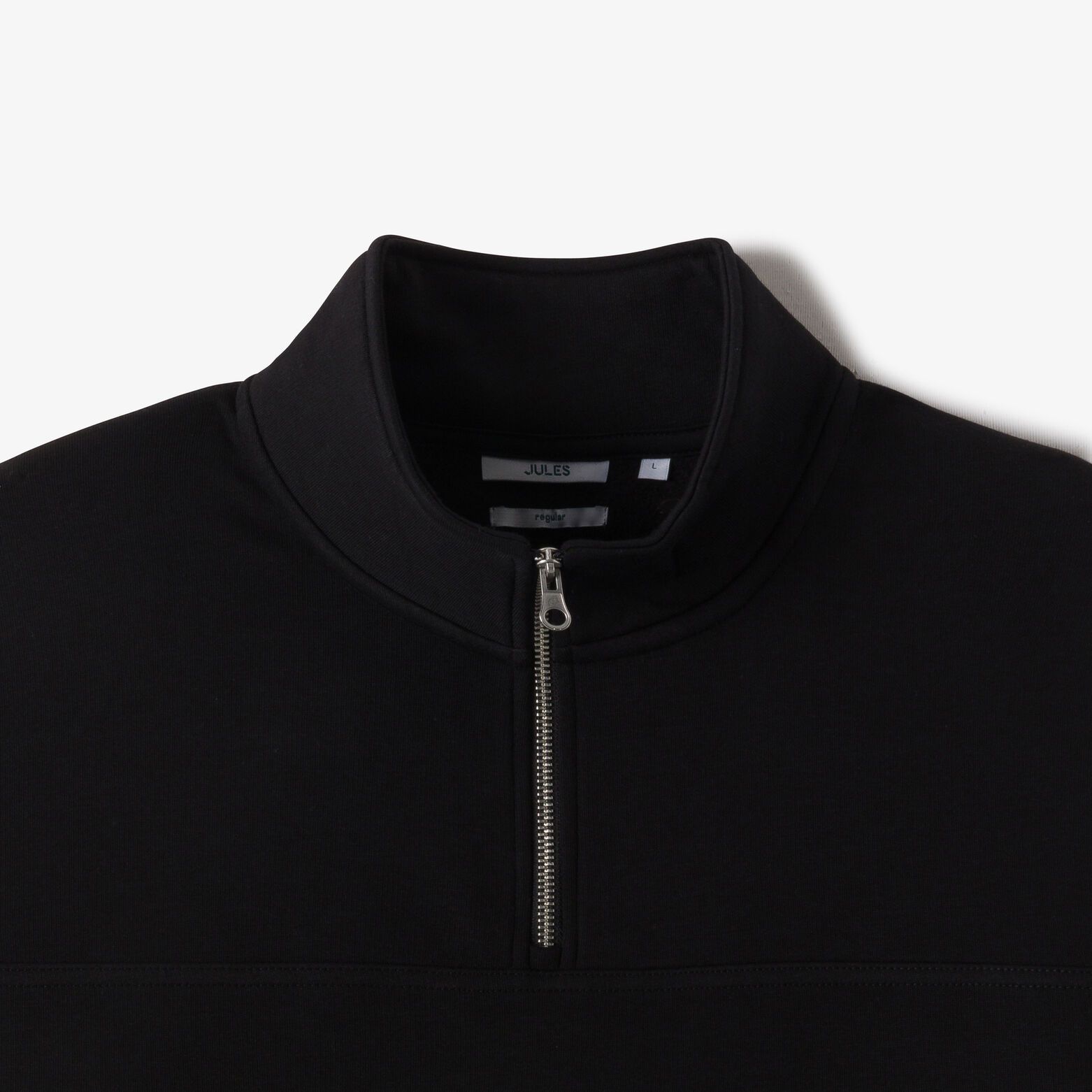 Sweat col montant zipp&eacute; uni