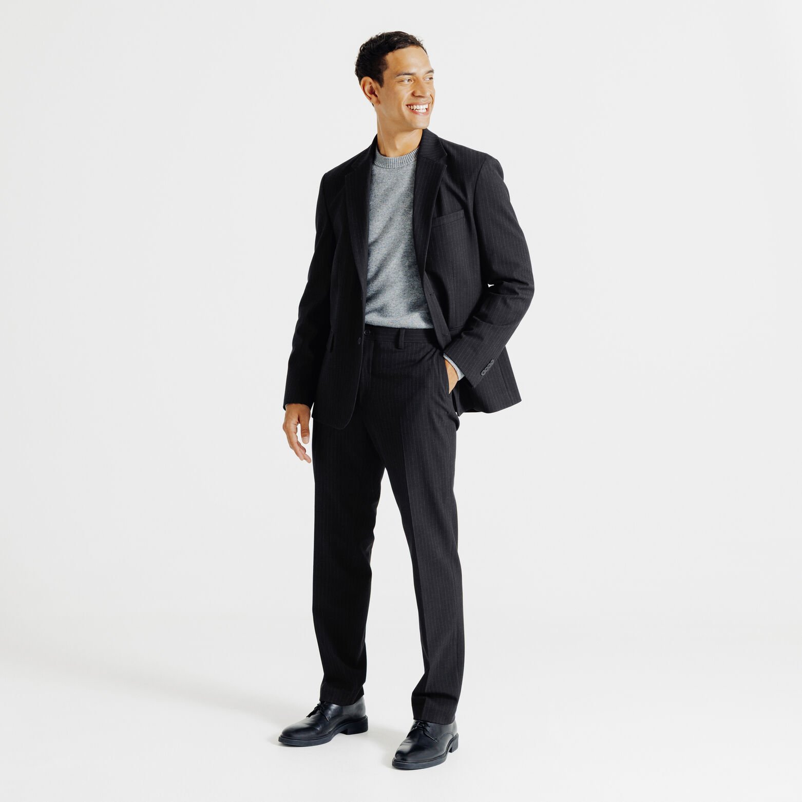 Gestreept comfort fit kostuumvest