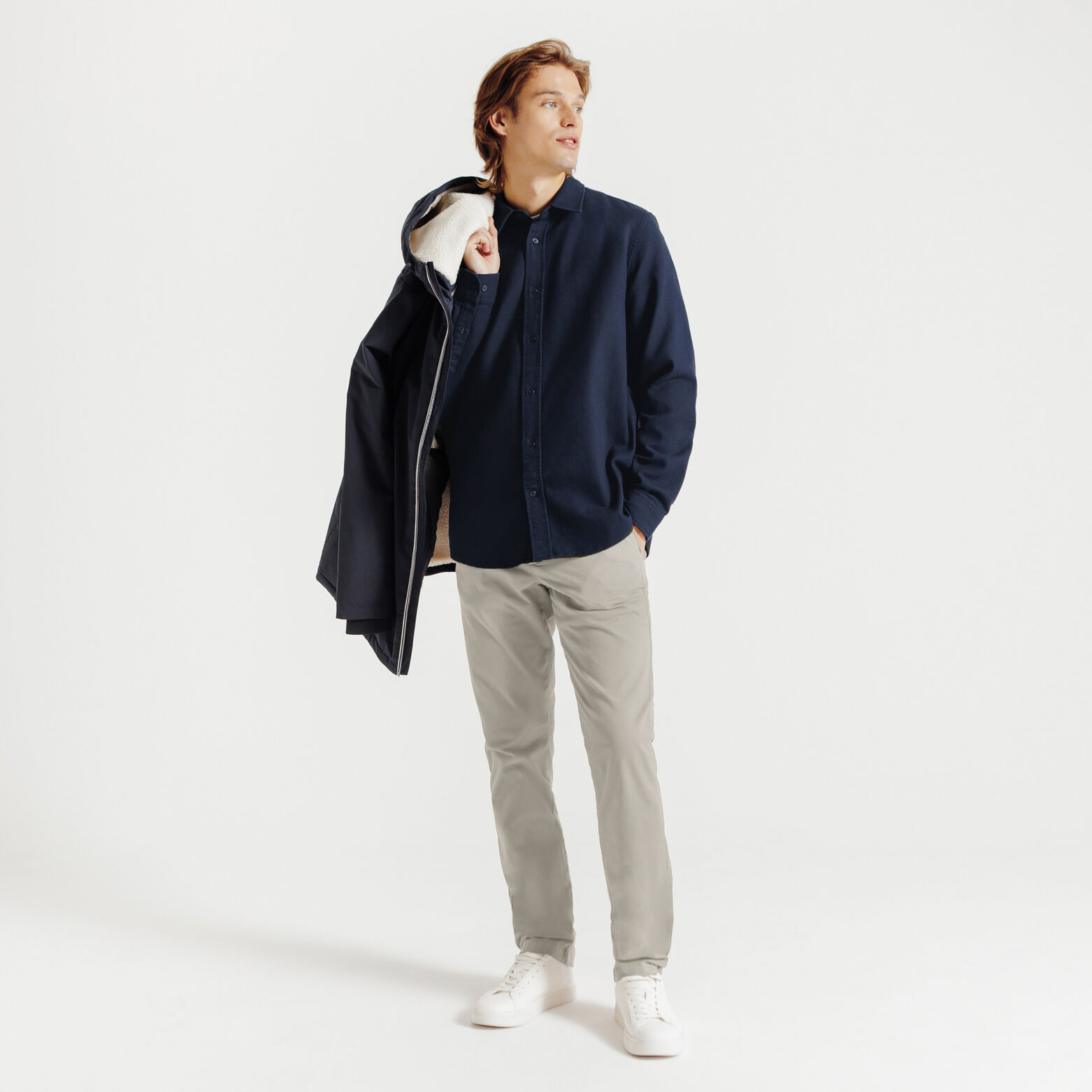 Chemise en coton gaufr&eacute;e