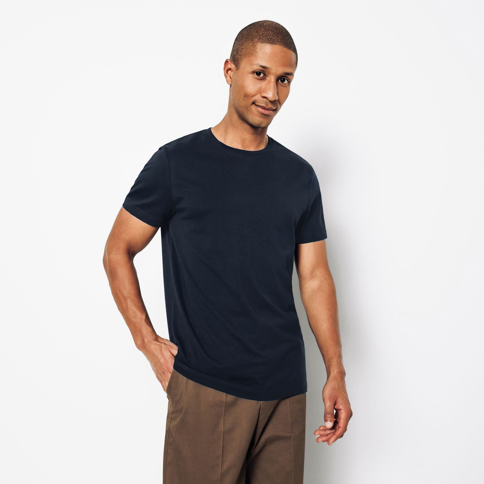 Basic T-shirt met ronde hals