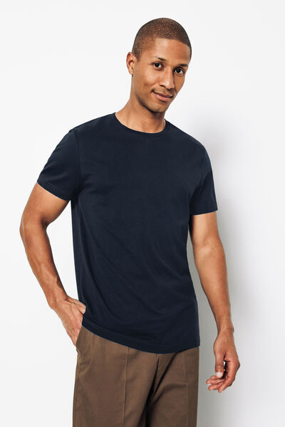 Tee shirt en coton col rond basique