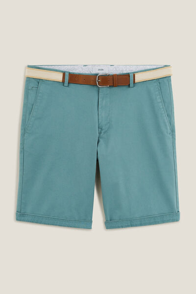 Bermuda chino uni avec ceinture
