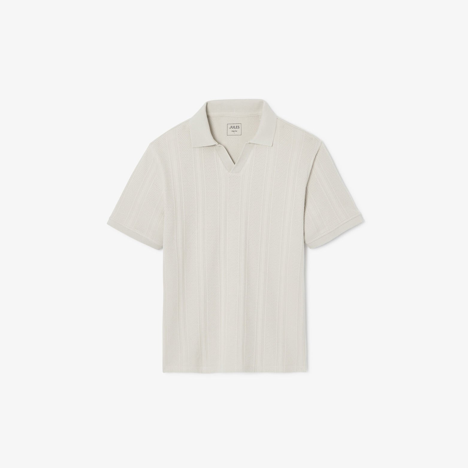 Polo manches courtes col resort &agrave; lignes