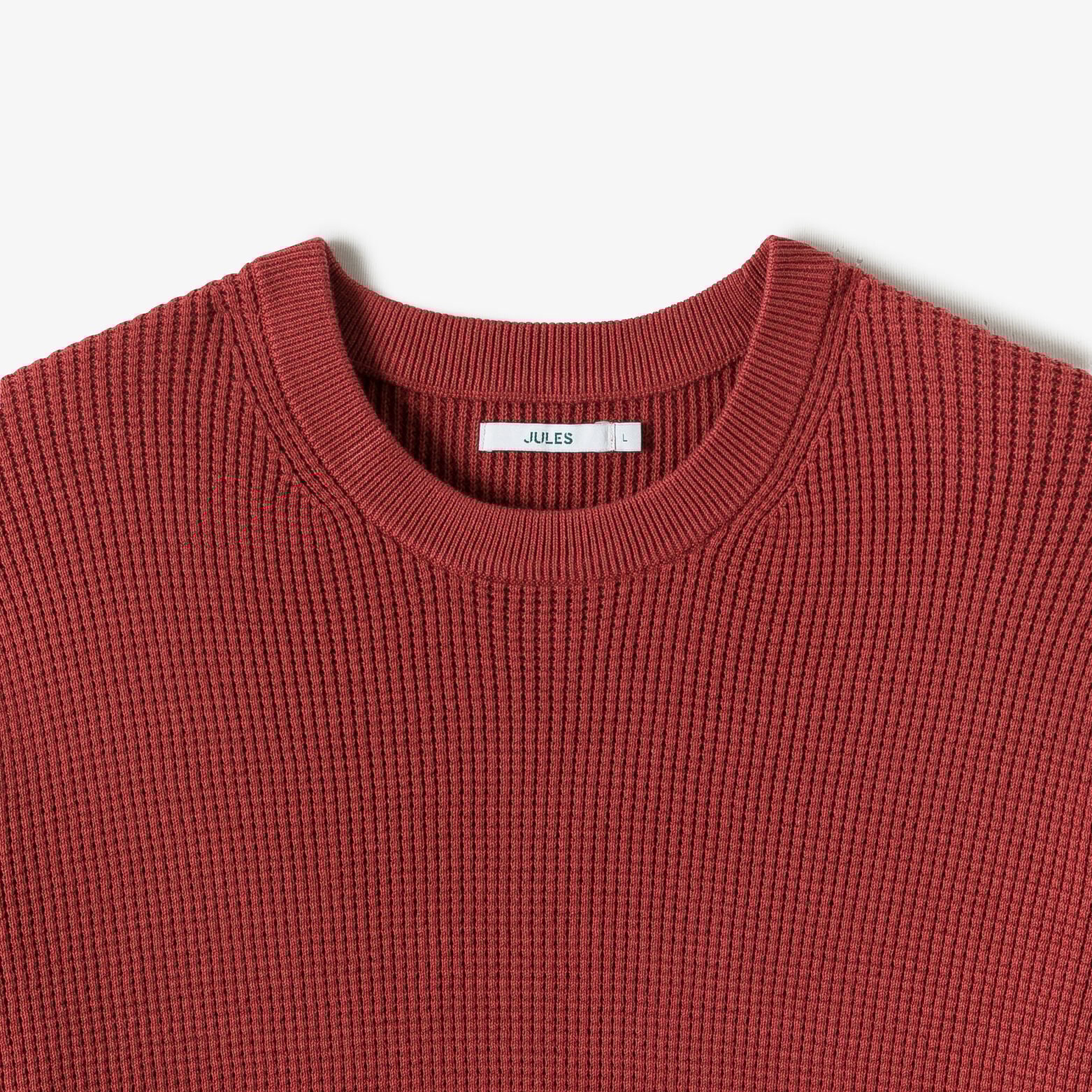 Pull col rond jeux de points fantaisie