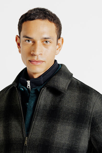 Blouson col chemise zipp&eacute;