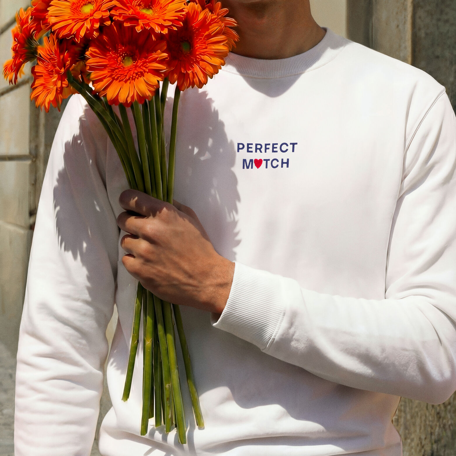 Sweat col rond animation Saint-Valentin