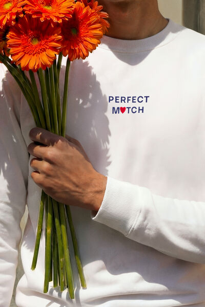 Sweat col rond animation Saint-Valentin