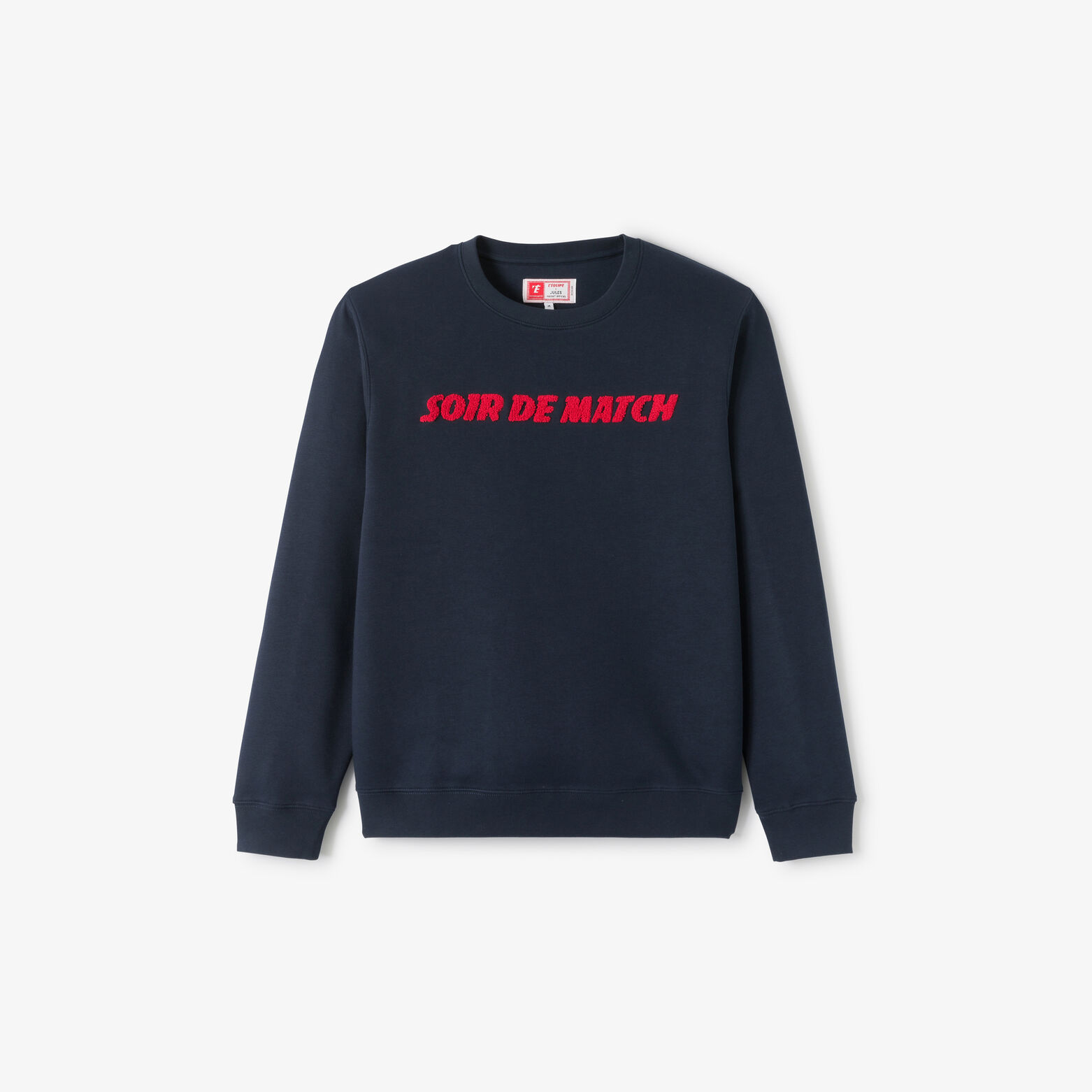 Sweat col rond d&eacute;tail bouclette licence L'&Eacute;quipe