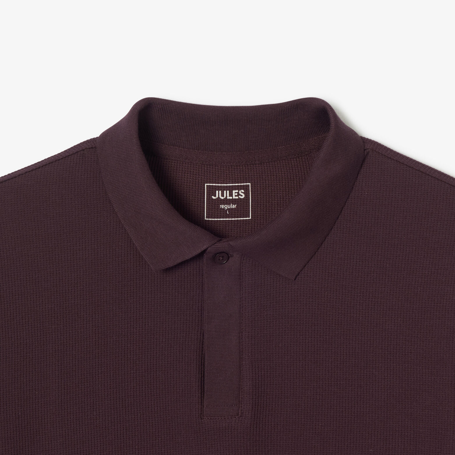 Polo manches longues gaufr&eacute;