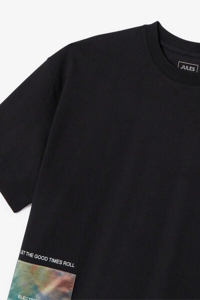 Oversize T-shirt met ronde hals en print