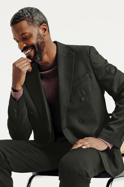 Veste de costume crois&eacute;e confort