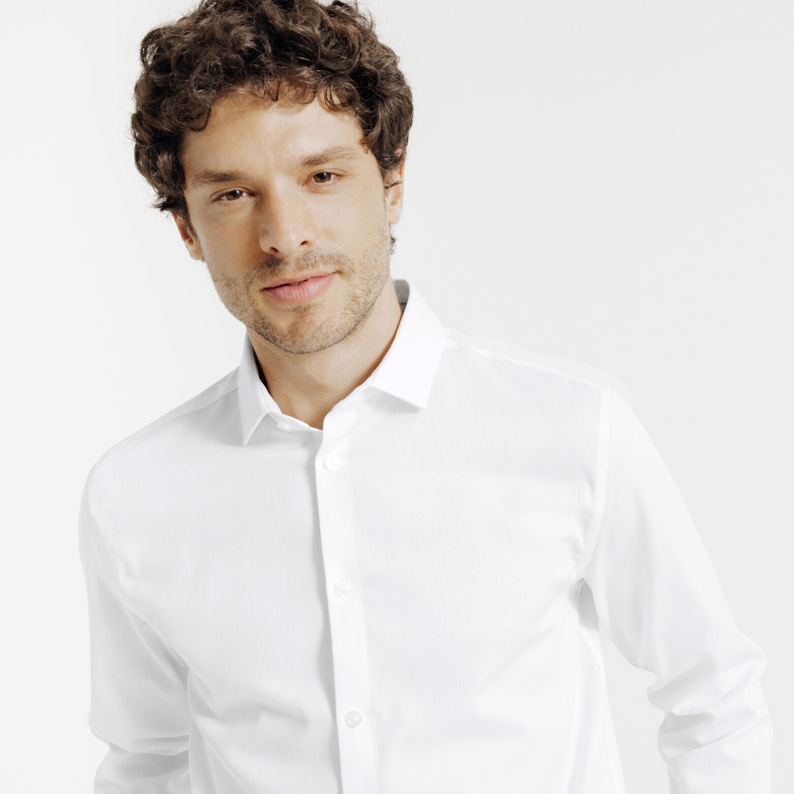 Chemise sans repassage en coton