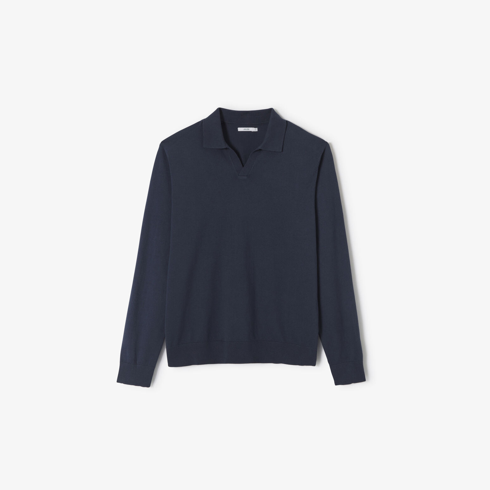 Polo en maille manches longues col resort