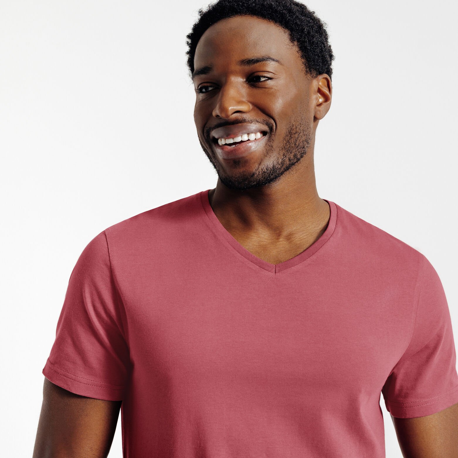 Tee shirt col V en coton