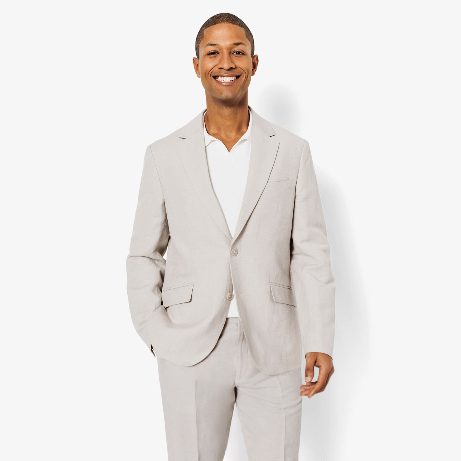 Veste de costume contenant du lin