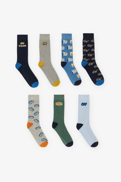 Coffret version anglaise 7 paires de chaussettes