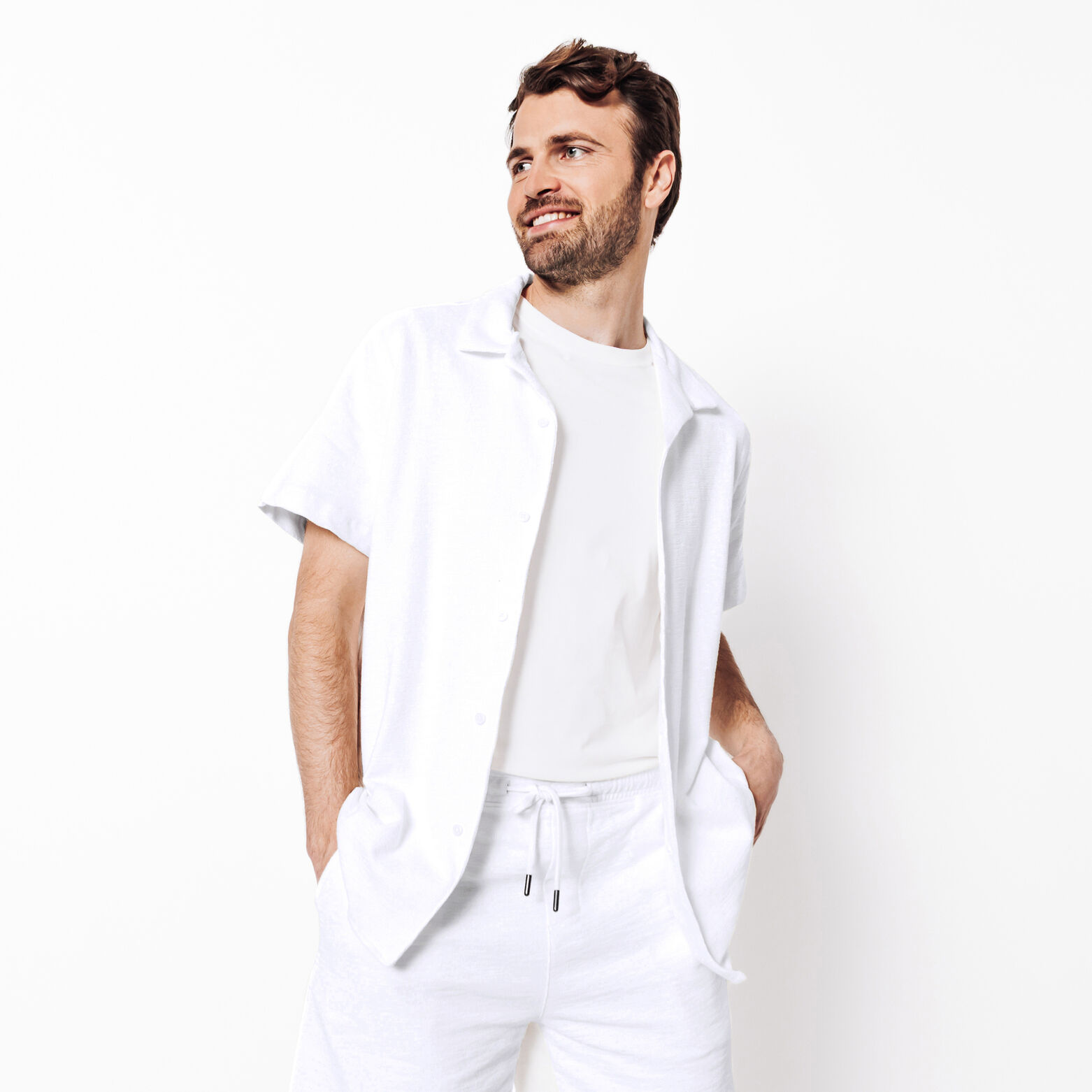 Hemdje in badstof met haaienkraag