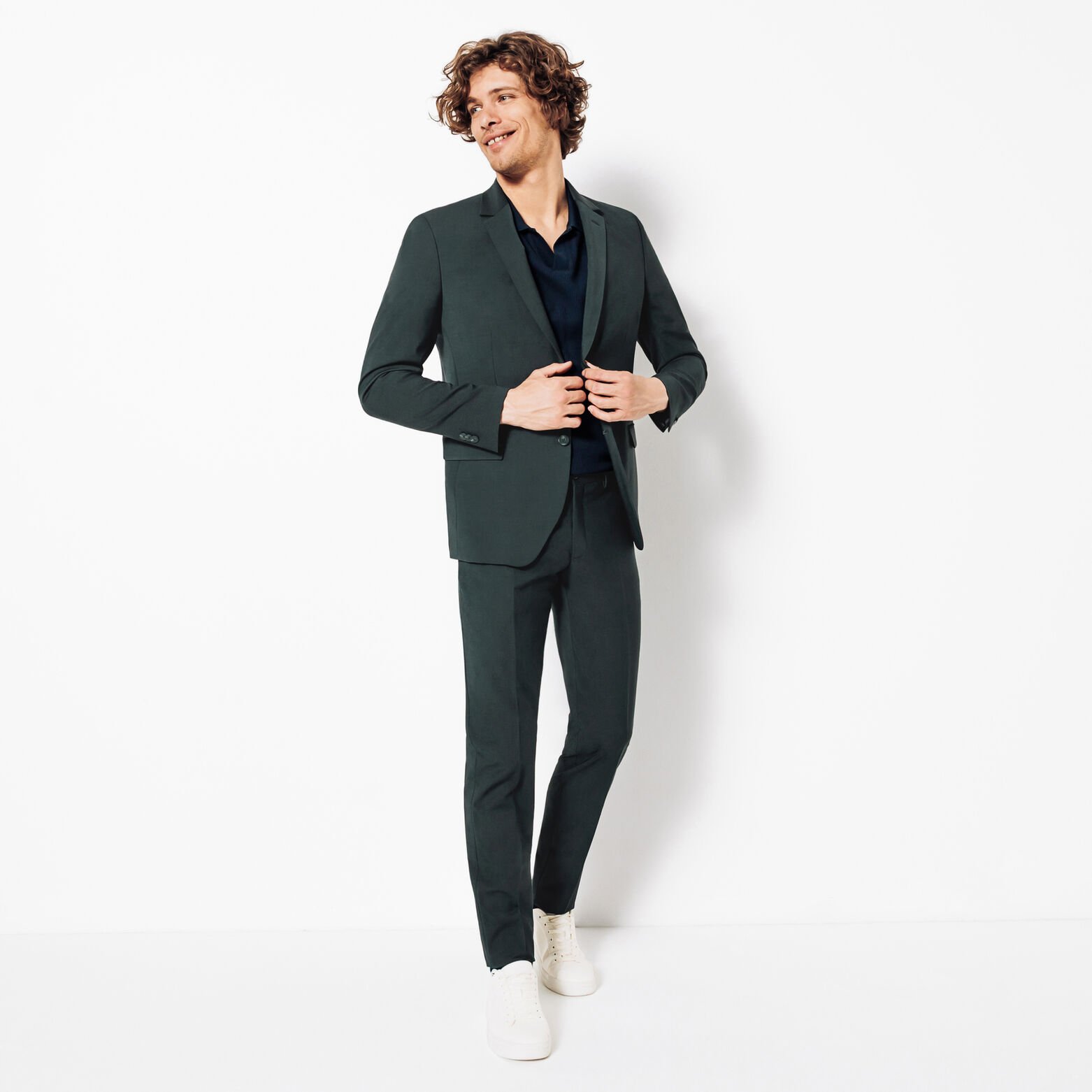 Slim fit kostuumbroek