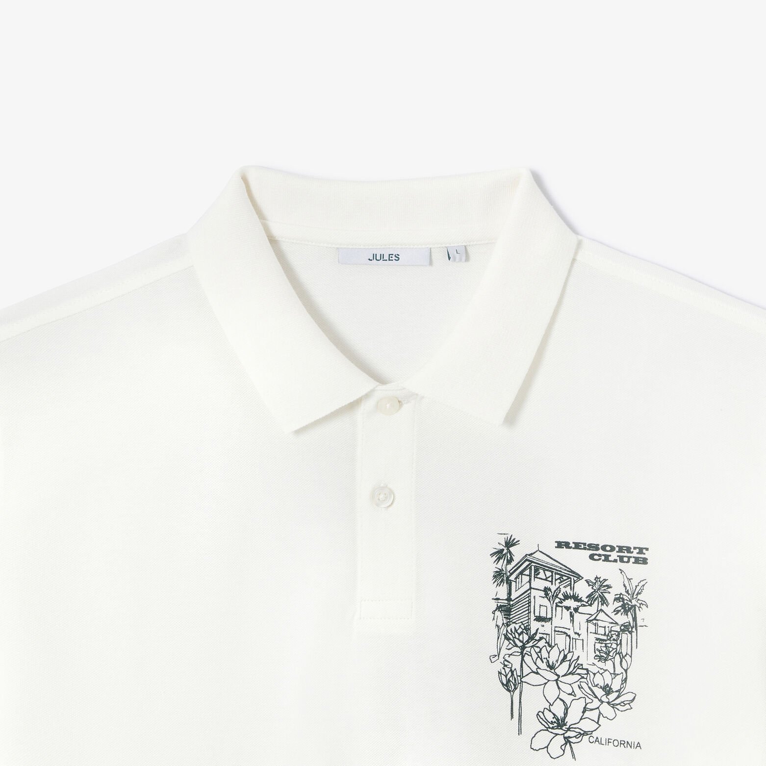 Polo manches courtes imprim&eacute; devant dos