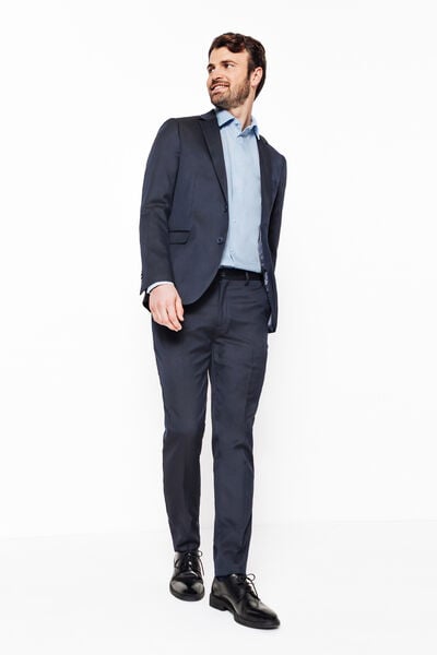 Chemise sans repassage en coton unie slim