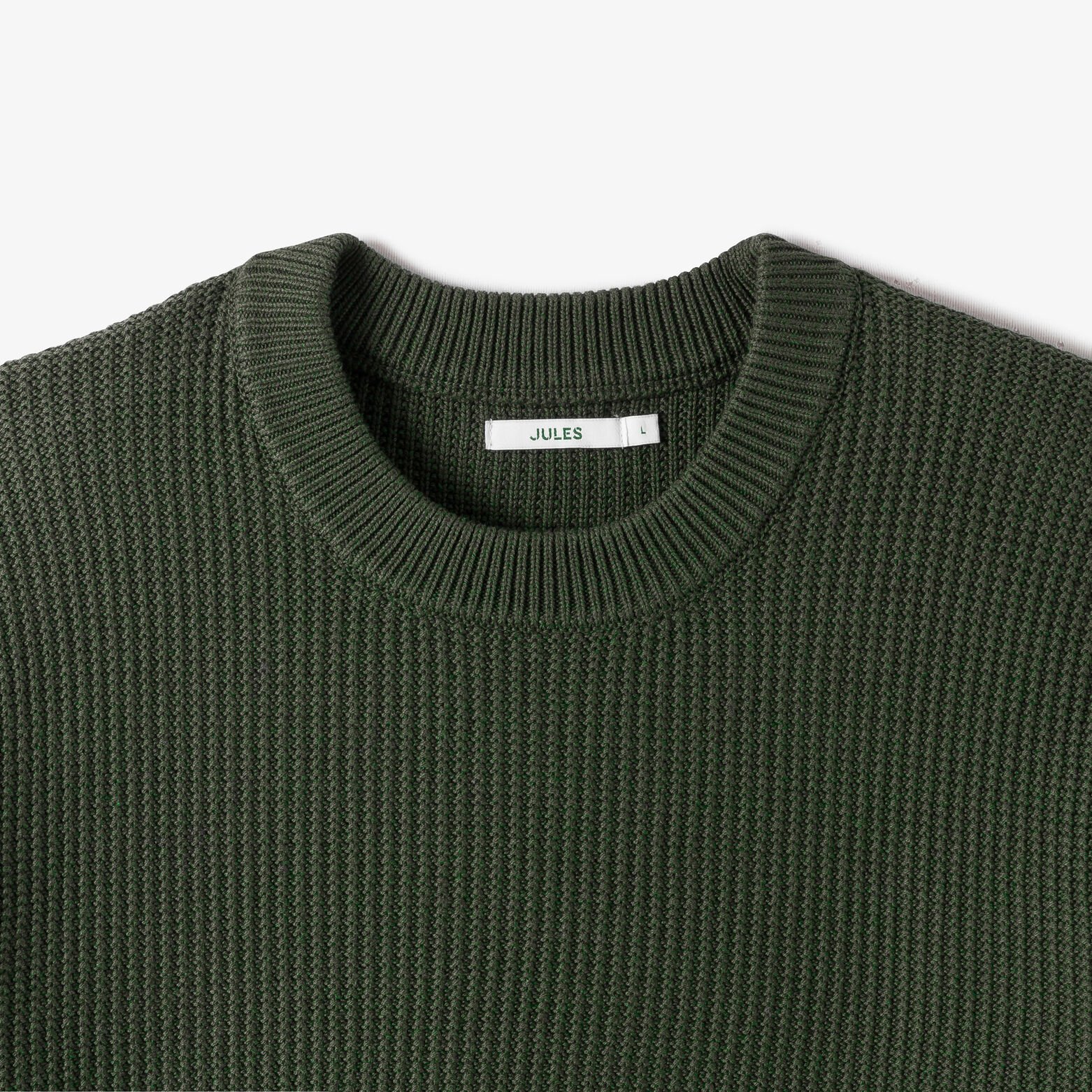 Pull col rond jeux de points fantaisie