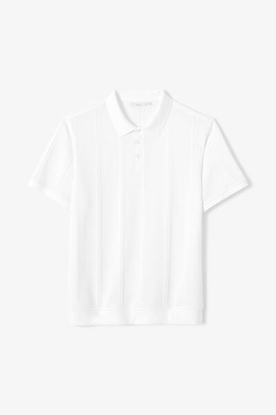 Polo manches courtes textur&eacute;