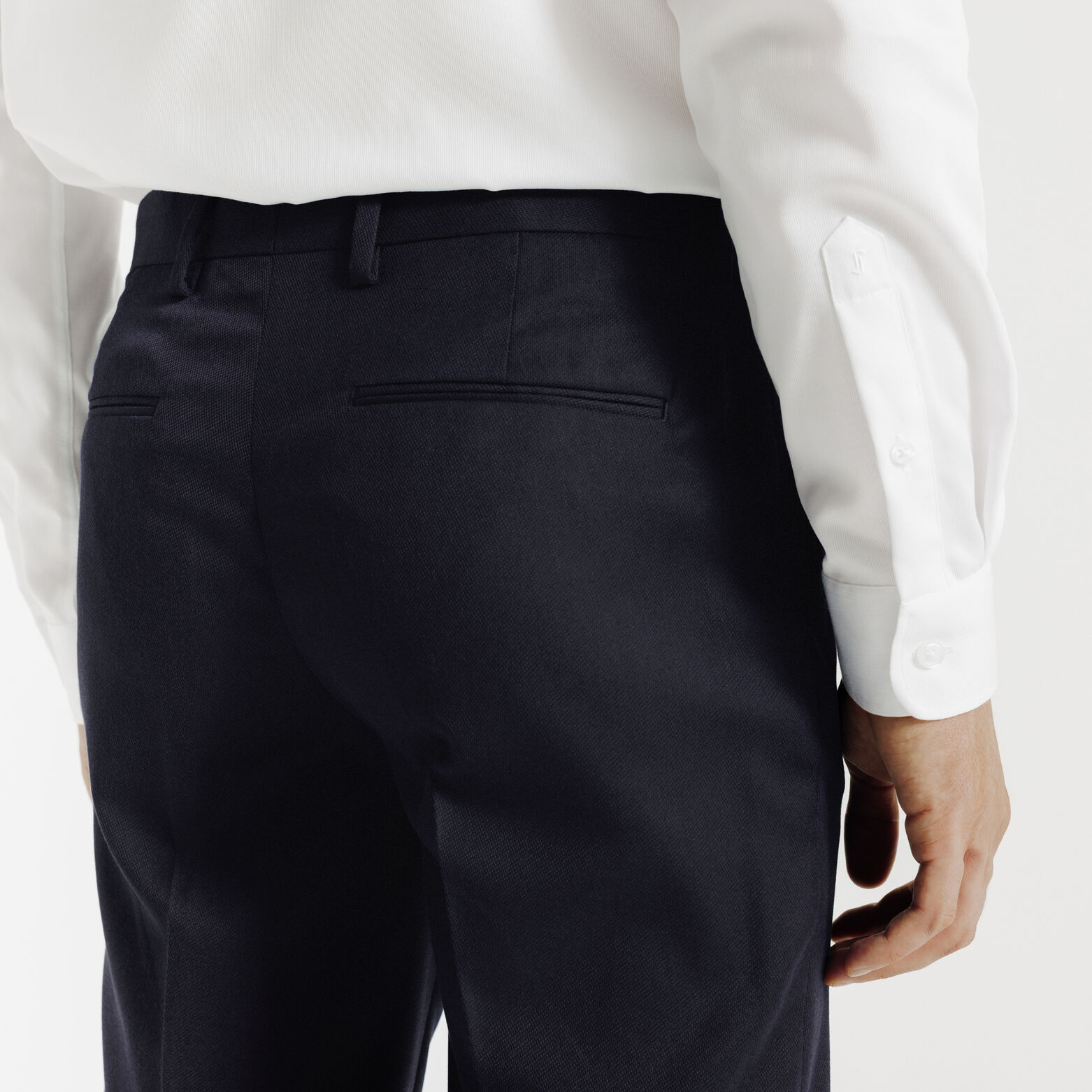 Slim effen kostuumbroek