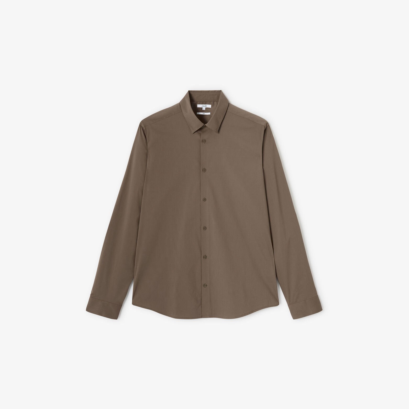 Chemise slim unie coton