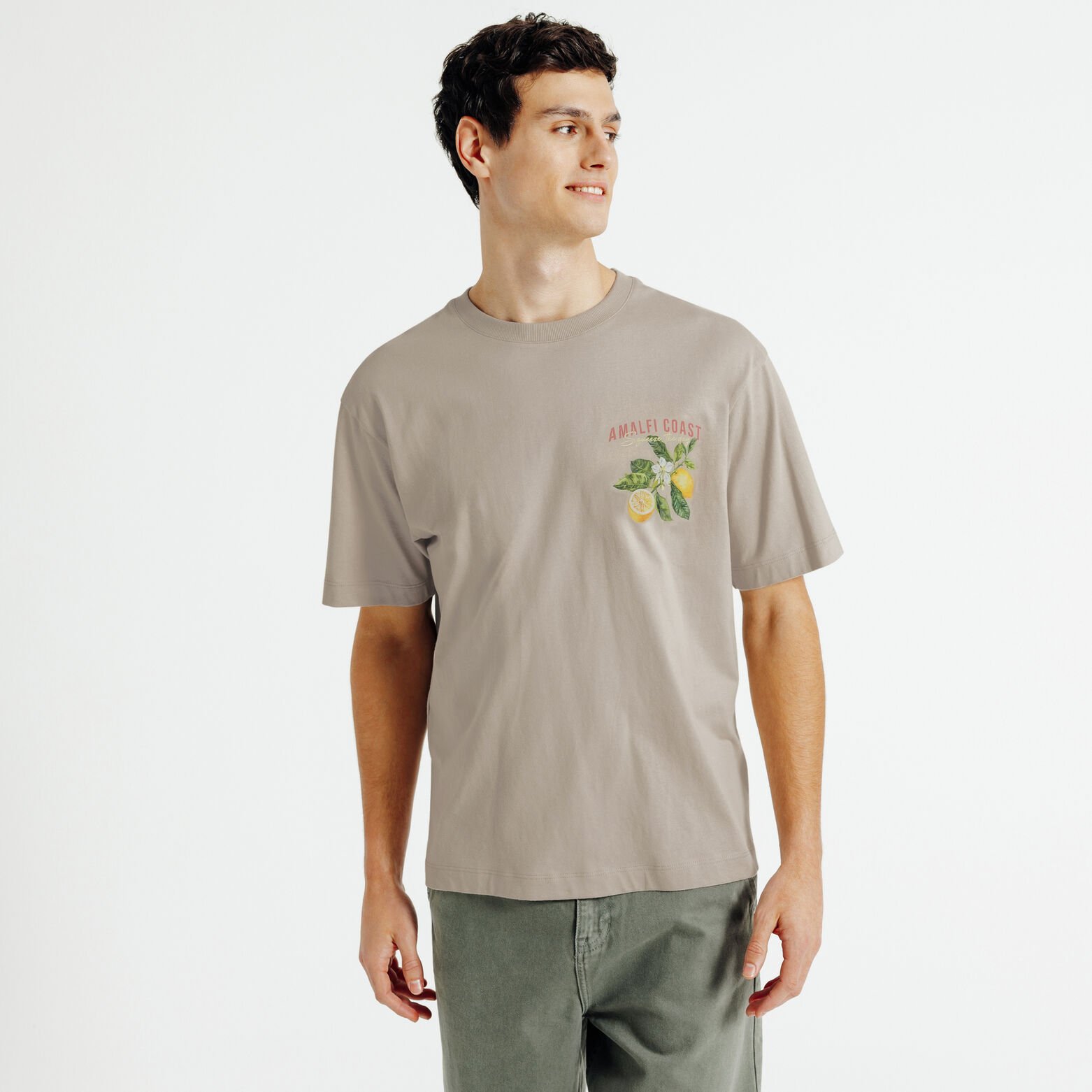 Tee shirt imprim&eacute; devant et dos citron