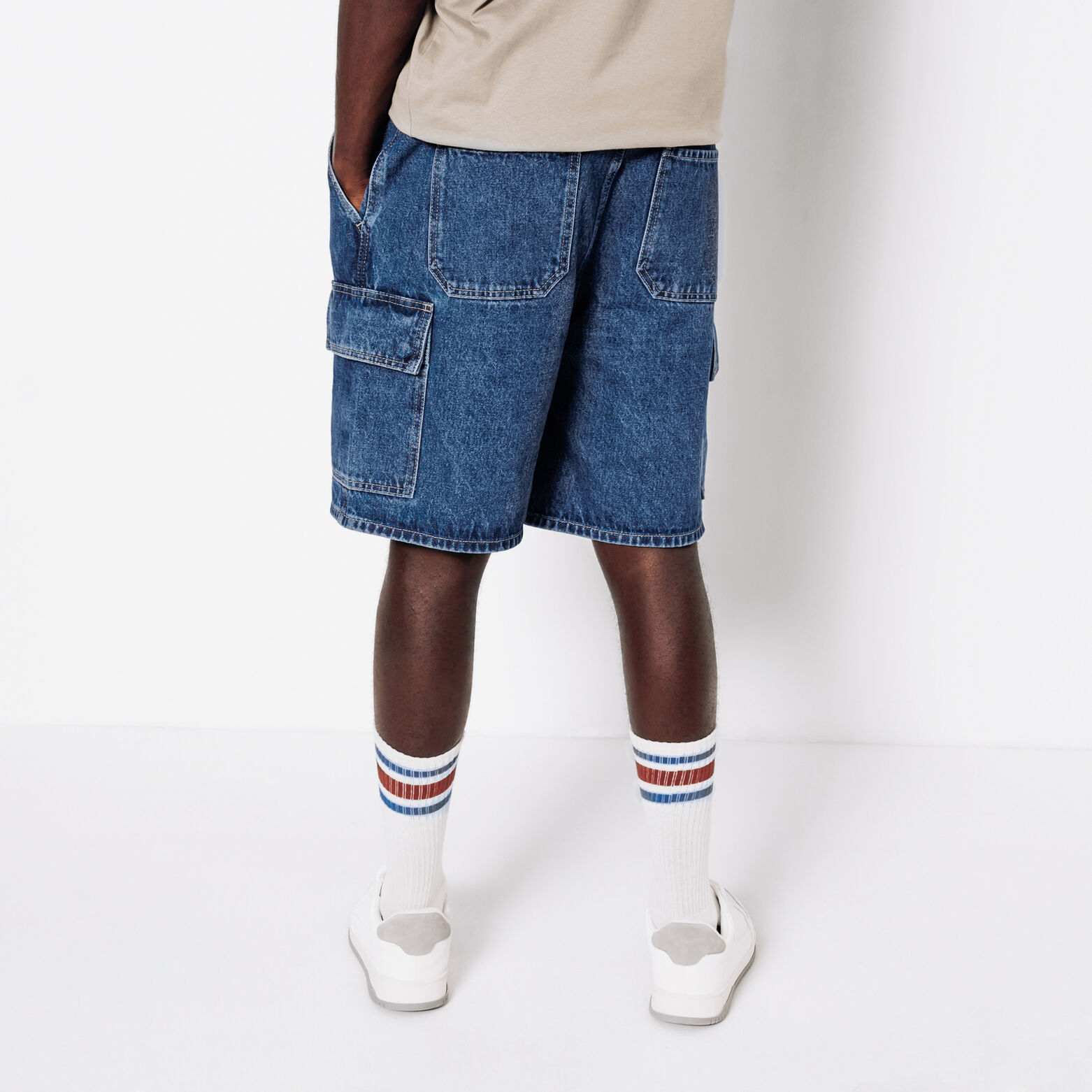 Bermuda baggy en jean