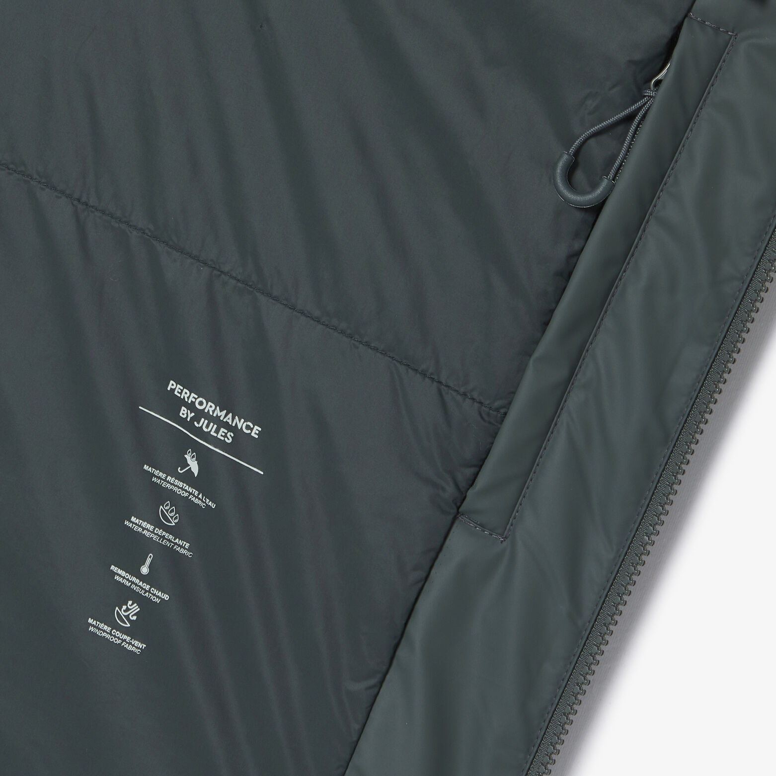 Blouson coupe-vent d&eacute;perlant &agrave; capuche