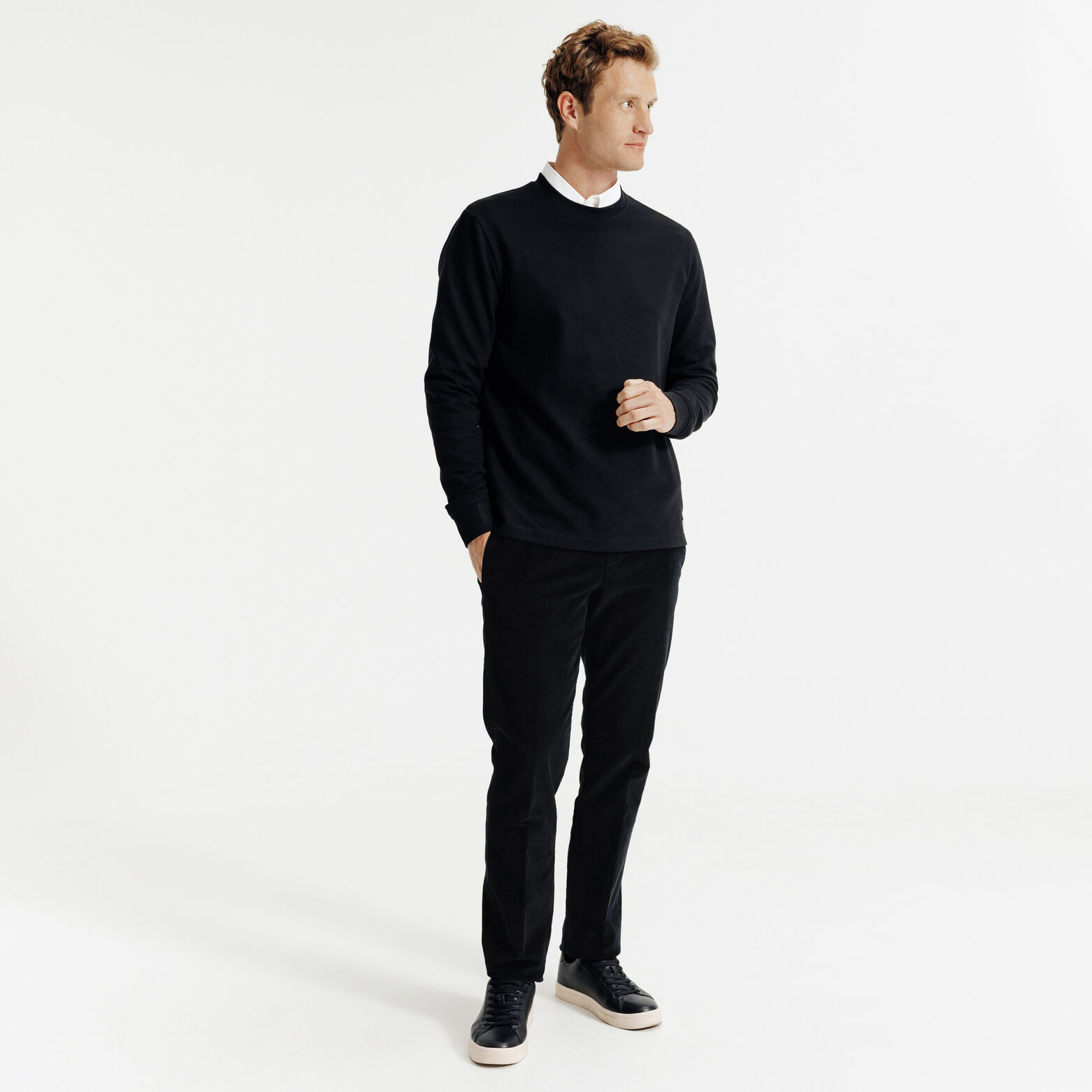 Pantalon chino straight velours