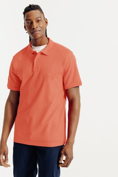 Polo manches courtes piqu&eacute; uni
