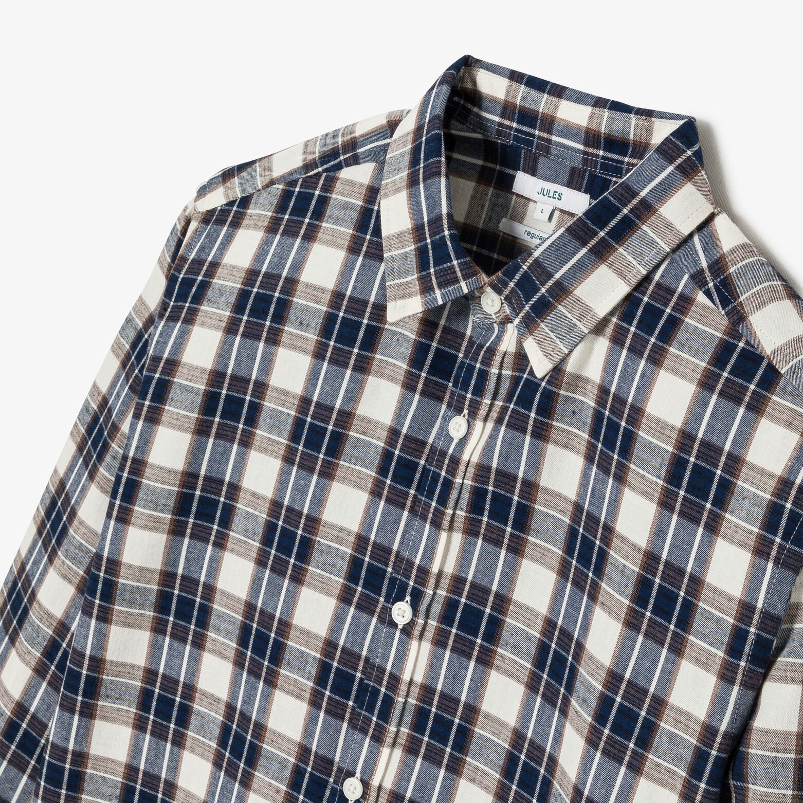 Chemise en coton flanelle &agrave; carreaux