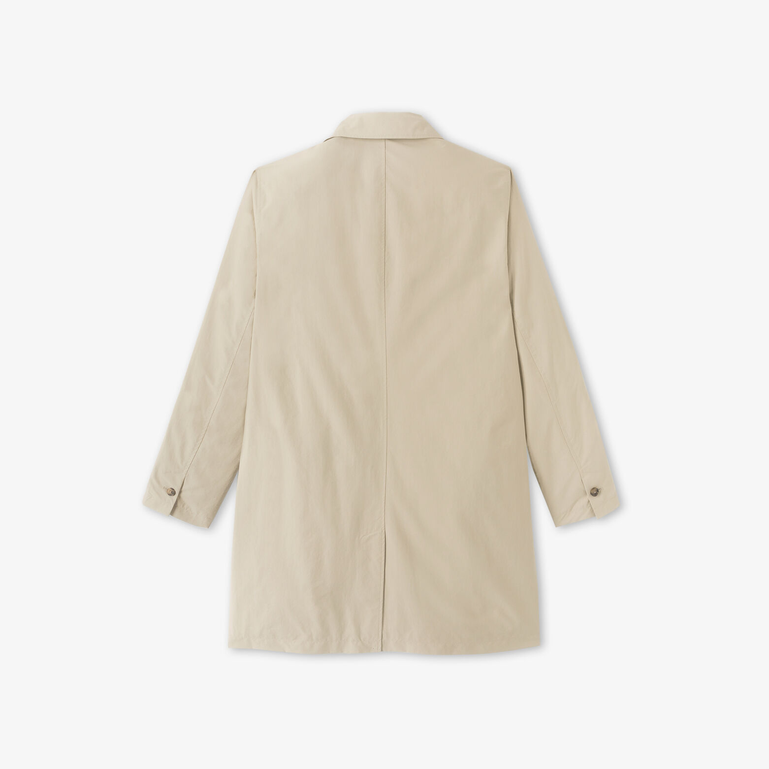 Trench long col chemise doubl&eacute;