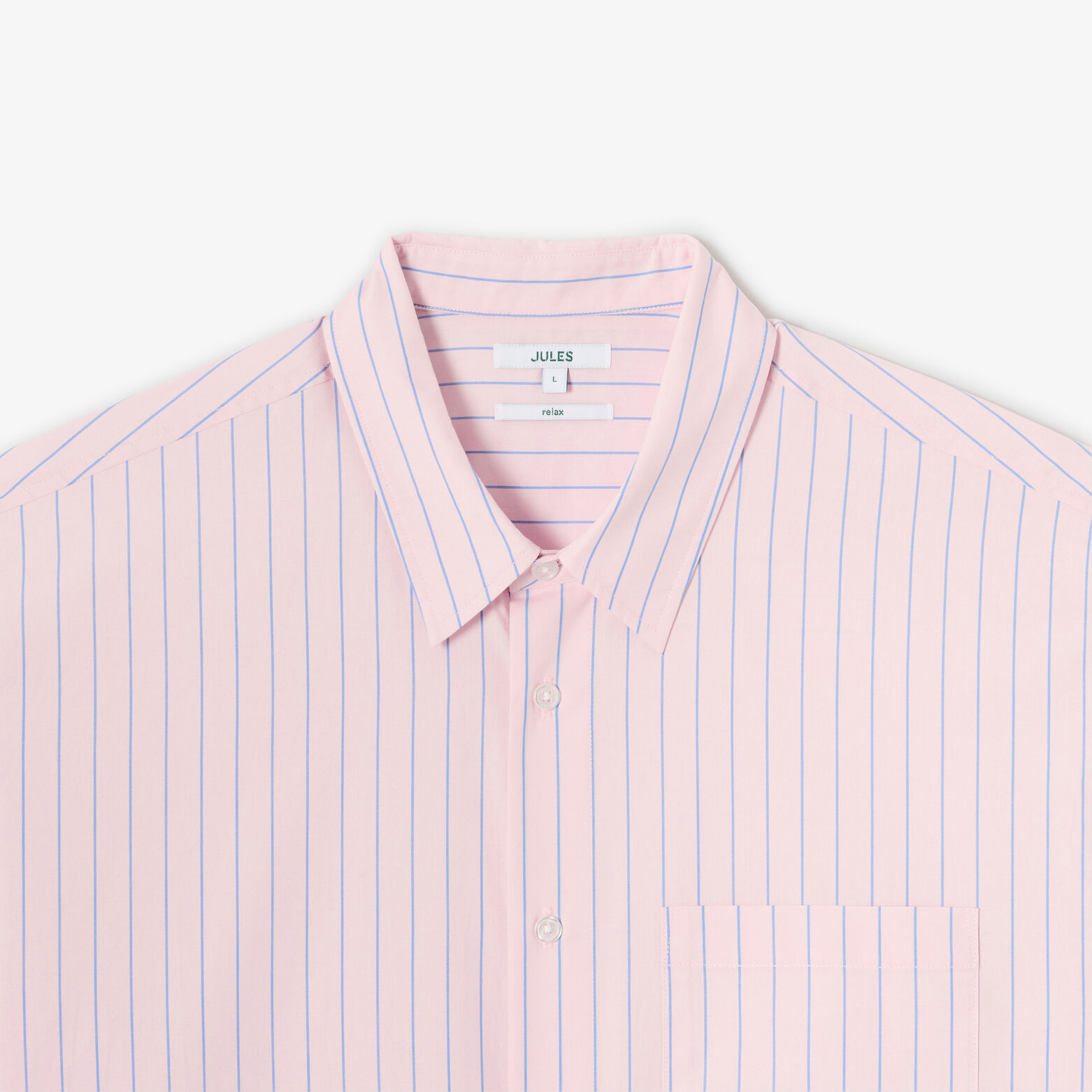 Chemise boxy en coton ray&eacute;e