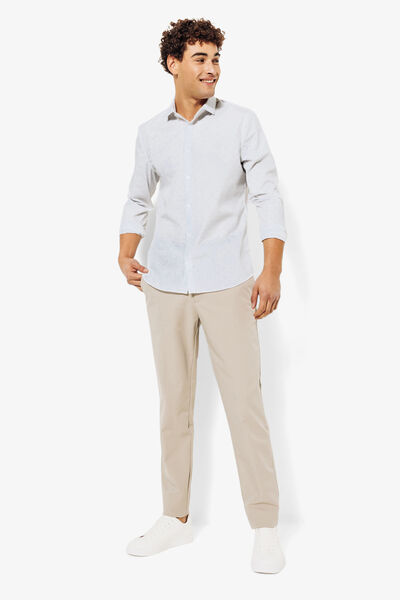 Chemise sans repassage en coton imprim&eacute;e