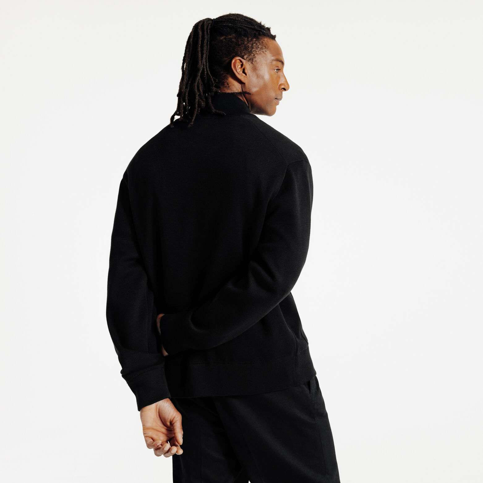 Gilet met knopen en opstaande kraag