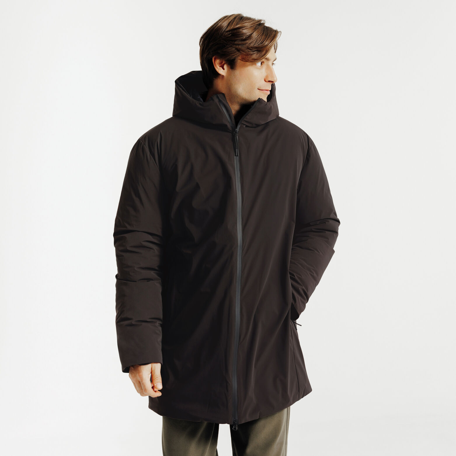 Parka longue &agrave; capuche