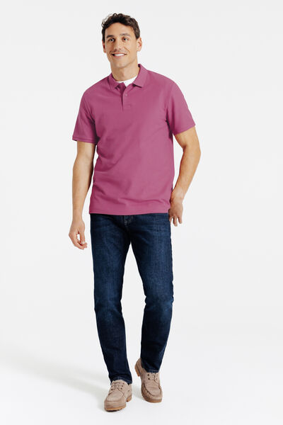 Polo manches courtes piqu&eacute; uni