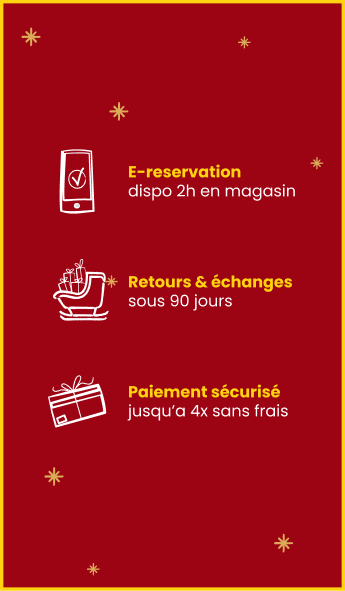 Livraison garantie jusqu'au 19/12 à 12h