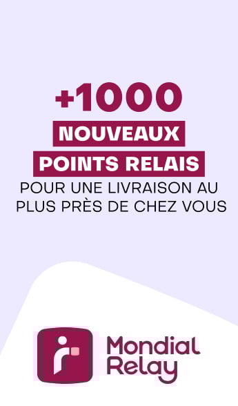 +1000 nouveaux points relais pour une livraison au plus près de chez vous.