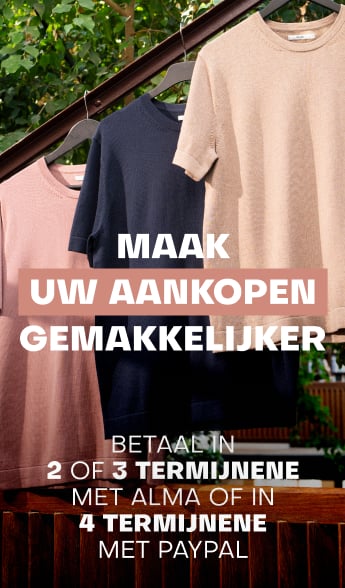 Maak uw aankopen gemakkelijker betaal in 2 of 3 termijnene met Alma of in 4 termijnene met Paypal