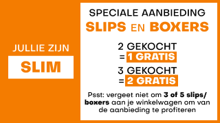 Vous êtes malin, offre spéciale caleçons & boxers. 2 achetées = 1 offert ou 3 achetées = 2 offerts