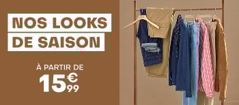 Looks de saison à partir de 15€99